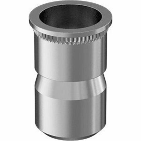 BSC PREFERRED Tin-Plated 18-8 Stainless Steel Low-Profile Rivet Nut 6-32 Internal Thread .355 Length 98005A120